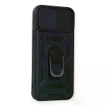 İphone 12 Pro Kılıf Pars Lens Yüzüklü Silikon - Lacivert-2