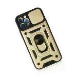 İphone 12 Pro Kılıf Pars Lens Yüzüklü Silikon - Gold-3