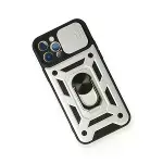 İphone 12 Pro Kılıf Pars Lens Yüzüklü Silikon - Gümüş-3