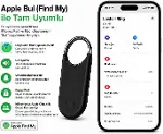 Denshi Loshall Ring Apple Bul (Find My) Uyumlu Akıllı Takip Cihazı | Anahtar, Çanta, Valiz ve Evcil-3