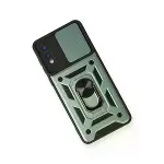 Samsung Galaxy A02 Kılıf Pars Lens Yüzüklü Silikon - Yeşil-2