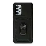 Samsung Galaxy A72 Kılıf Pars Lens Yüzüklü Silikon - Siyah-1