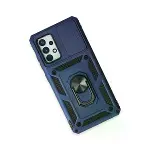 Samsung Galaxy A72 Kılıf Pars Lens Yüzüklü Silikon - Lacivert-3