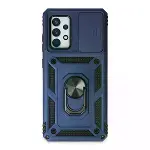 Samsung Galaxy A72 Kılıf Pars Lens Yüzüklü Silikon - Lacivert-1