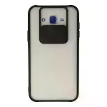 Samsung Galaxy J7 Kılıf Palm Buzlu Kamera Sürgülü Silikon - Siyah-1