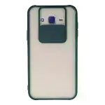 Samsung Galaxy J7 Kılıf Palm Buzlu Kamera Sürgülü Silikon - Yeşil-1