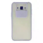 Samsung Galaxy J7 Kılıf Palm Buzlu Kamera Sürgülü Silikon - Lila-1