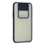 Samsung Galaxy J7 Kılıf Palm Buzlu Kamera Sürgülü Silikon - Lacivert-2