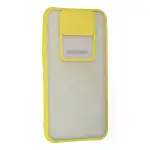 Samsung Galaxy J7 Kılıf Palm Buzlu Kamera Sürgülü Silikon - Sarı-2
