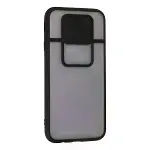 Samsung Galaxy J7 Pro / J730 Kılıf Palm Buzlu Kamera Sürgülü Silikon - Siyah-3