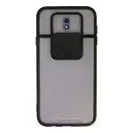Samsung Galaxy J7 Pro / J730 Kılıf Palm Buzlu Kamera Sürgülü Silikon - Siyah-1
