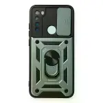 Xiaomi Redmi Note 8 Kılıf Pars Lens Yüzüklü Silikon - Yeşil-1
