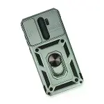 Xiaomi Redmi Note 8 Pro Kılıf Pars Lens Yüzüklü Silikon - Yeşil-3