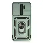Xiaomi Redmi Note 8 Pro Kılıf Pars Lens Yüzüklü Silikon - Yeşil-1