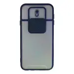 Samsung Galaxy J7 Pro / J730 Kılıf Palm Buzlu Kamera Sürgülü Silikon - Lacivert-1