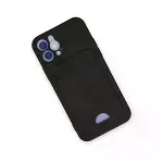 İphone 12 Kılıf Kelvin Kartvizitli Silikon - Siyah-3
