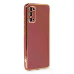 Samsung Galaxy S20 Kılıf Volet Silikon - Kırmızı-2