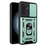 Galaxy A37 5g Pars Lens Yüzüklü Silikon - Yeşil-1