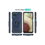 Samsung Galaxy A22 Kılıf Sofya Yüzüklü Silikon Kapak - Lacivert-3
