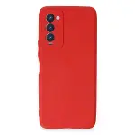 Tecno Camon 18 Kılıf First Silikon - Kırmızı-1