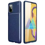 Samsung Galaxy M51 Kılıf Auto Focus Karbon Kapak - Lacivert-1