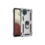 Samsung Galaxy A22 Kılıf Sofya Yüzüklü Silikon Kapak - Gümüş-1