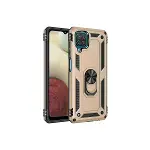 Samsung Galaxy A22 Kılıf Sofya Yüzüklü Silikon Kapak - Gold-1