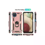 Samsung Galaxy A22 Kılıf Sofya Yüzüklü Silikon Kapak - Rose-3
