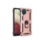 Samsung Galaxy A22 Kılıf Sofya Yüzüklü Silikon Kapak - Rose-1
