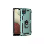 Samsung Galaxy A22 Kılıf Sofya Yüzüklü Silikon Kapak - Yeşil-1