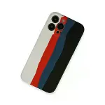 İphone 13 Pro Kılıf Ebruli Lansman Silikon - Beyaz-siyah-2