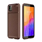 Huawei Y5p Kılıf Auto Focus Karbon Kapak - Kahverengi-1