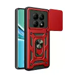 Xiaomi Redmi Note 15 4g Pars Lens Yüzüklü Silikon - Kırmızı-1