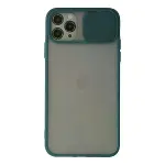İphone 11 Pro Kılıf Palm Buzlu Kamera Sürgülü Silikon - Yeşil-1