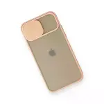 İphone 11 Pro Kılıf Palm Buzlu Kamera Sürgülü Silikon - Pembe-3