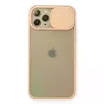 İphone 11 Pro Kılıf Palm Buzlu Kamera Sürgülü Silikon - Pembe-1
