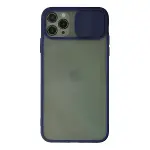İphone 11 Pro Kılıf Palm Buzlu Kamera Sürgülü Silikon - Lacivert-1