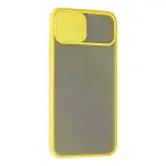 İphone 11 Pro Kılıf Palm Buzlu Kamera Sürgülü Silikon - Sarı-3