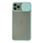 İphone 11 Pro Kılıf Palm Buzlu Kamera Sürgülü Silikon - Turkuaz-1