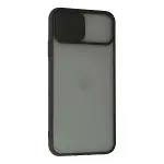 İphone 11 Pro Max Kılıf Palm Buzlu Kamera Sürgülü Silikon - Siyah-3