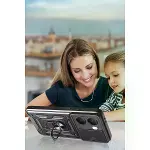 Xiaomi Poco X7 Pro Kılıf Pars Lens Yüzüklü Silikon - Lacivert-3