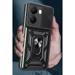 Xiaomi Poco X7 Pro Kılıf Pars Lens Yüzüklü Silikon - Lacivert-4