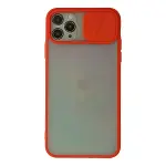 İphone 11 Pro Max Kılıf Palm Buzlu Kamera Sürgülü Silikon - Kırmızı-1