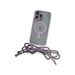 İphone 12 Pro Max Kılıf Divo Lazer Askılı Magsafe Kapak - Lila-3
