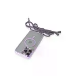 İphone 12 Pro Max Kılıf Divo Lazer Askılı Magsafe Kapak - Lila-5