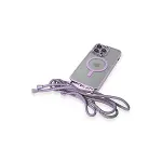 İphone 12 Pro Max Kılıf Divo Lazer Askılı Magsafe Kapak - Lila-6