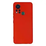 İnfinix Hot 11s Kılıf Nano İçi Kadife Silikon - Kırmızı-1