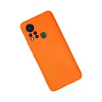 İnfinix Hot 11s Kılıf Nano İçi Kadife Silikon - Turuncu-3