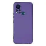 İnfinix Hot 11s Kılıf Nano İçi Kadife Silikon - Mor-1
