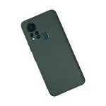 İnfinix Hot 11s Kılıf Nano İçi Kadife Silikon - Koyu Yeşil-2